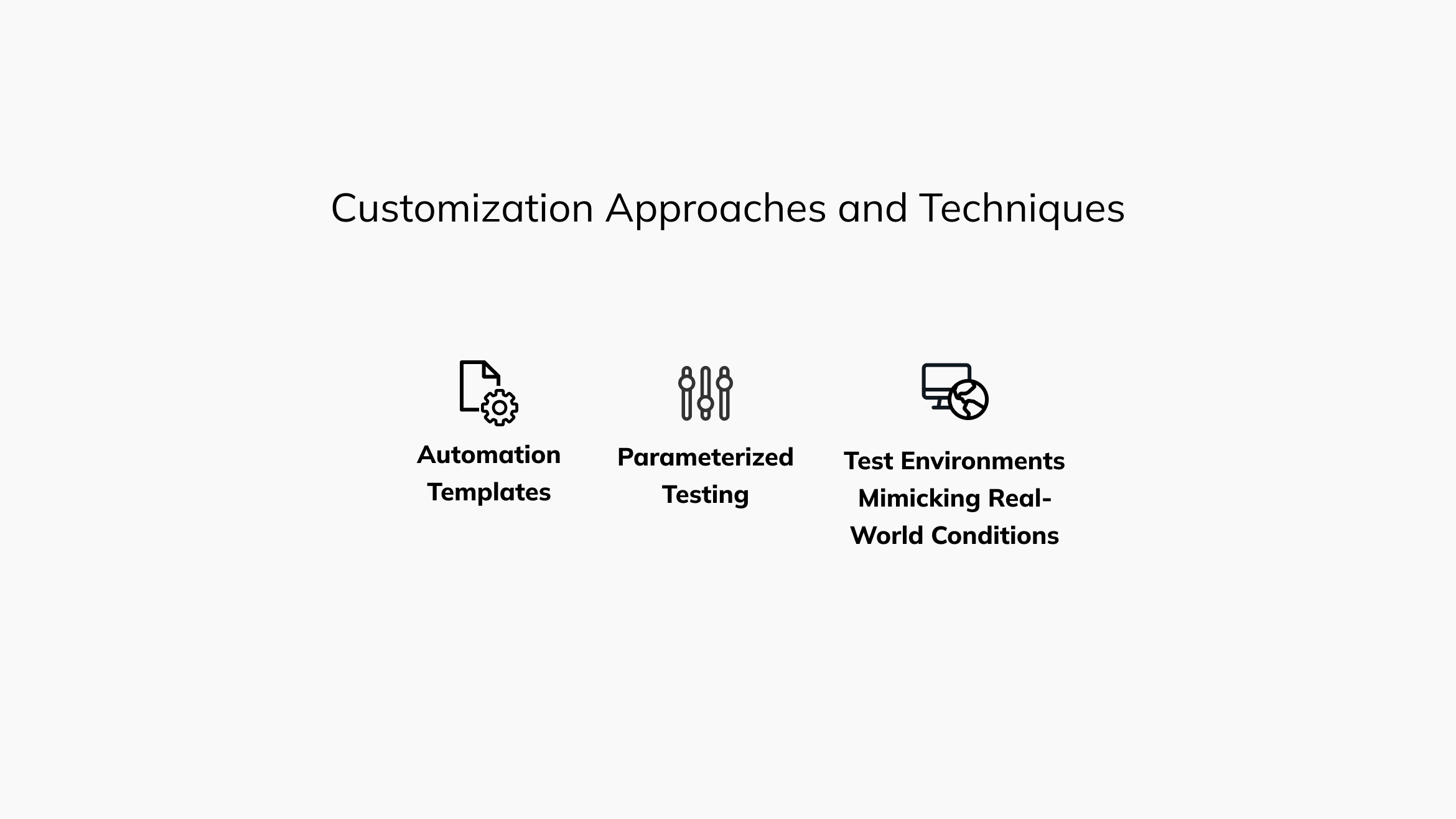 Customization of Test Automation